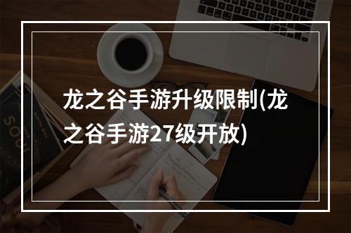 龙之谷手游升级限制(龙之谷手游27级开放)