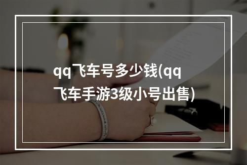 qq飞车号多少钱(qq飞车手游3级小号出售)