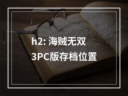 h2: 海贼无双3PC版存档位置