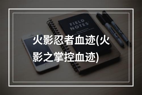 火影忍者血迹(火影之掌控血迹)