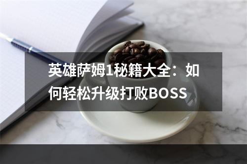 英雄萨姆1秘籍大全：如何轻松升级打败BOSS