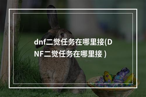 dnf二觉任务在哪里接(DNF二觉任务在哪里接 )