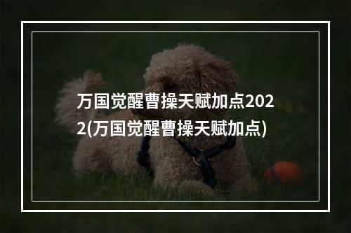 万国觉醒曹操天赋加点2022(万国觉醒曹操天赋加点)