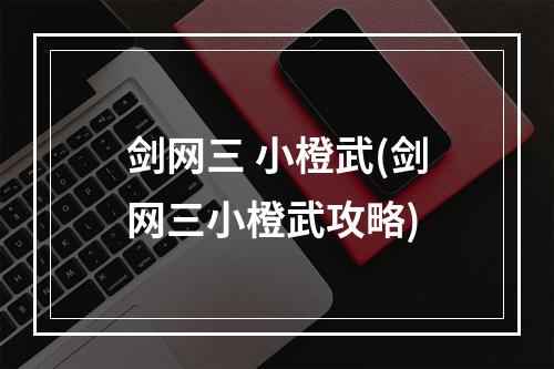 剑网三 小橙武(剑网三小橙武攻略)