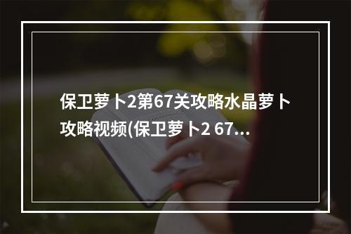 保卫萝卜2第67关攻略水晶萝卜攻略视频(保卫萝卜2 67 水晶萝卜攻略视频)