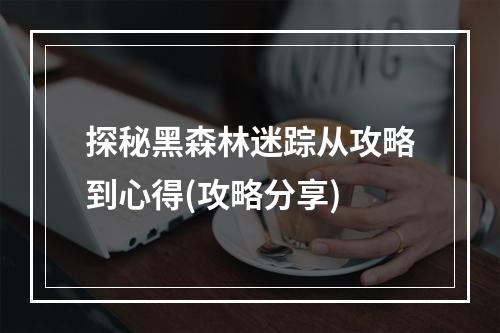 探秘黑森林迷踪从攻略到心得(攻略分享)