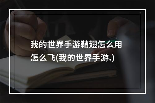 我的世界手游鞘翅怎么用 怎么飞(我的世界手游.)