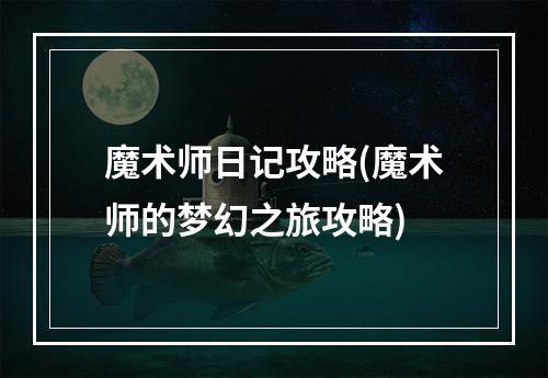 魔术师日记攻略(魔术师的梦幻之旅攻略)