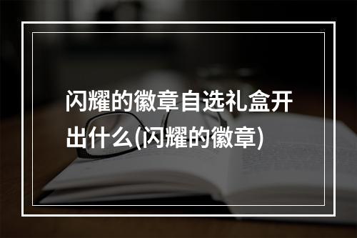 闪耀的徽章自选礼盒开出什么(闪耀的徽章)