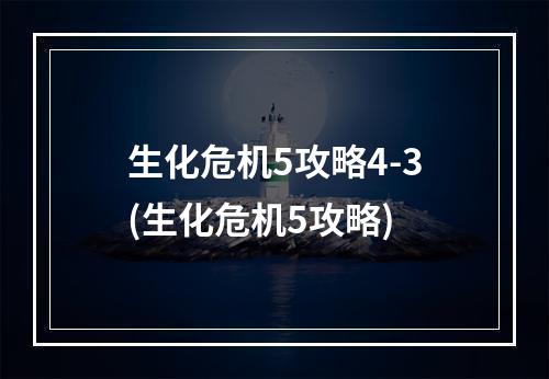 生化危机5攻略4-3(生化危机5攻略)