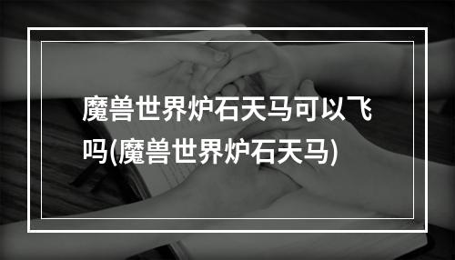 魔兽世界炉石天马可以飞吗(魔兽世界炉石天马)