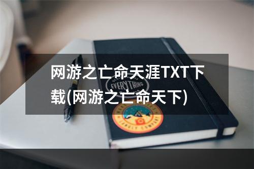 网游之亡命天涯TXT下载(网游之亡命天下)