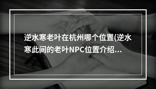 逆水寒老叶在杭州哪个位置(逆水寒此间的老叶NPC位置介绍 )