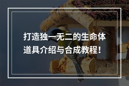 打造独一无二的生命体道具介绍与合成教程！