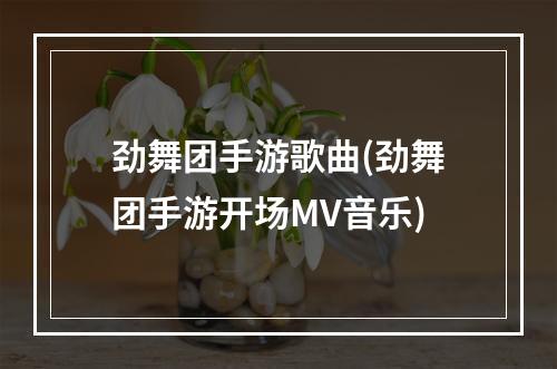 劲舞团手游歌曲(劲舞团手游开场MV音乐)