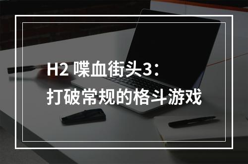 H2 喋血街头3：打破常规的格斗游戏