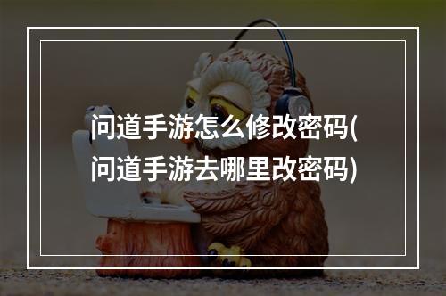 问道手游怎么修改密码(问道手游去哪里改密码)