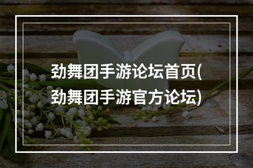 劲舞团手游论坛首页(劲舞团手游官方论坛)