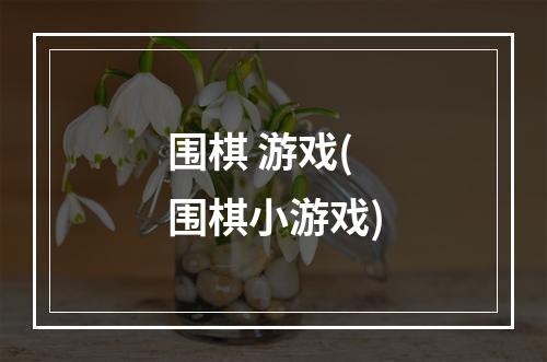 围棋 游戏(围棋小游戏)