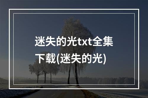 迷失的光txt全集下载(迷失的光)