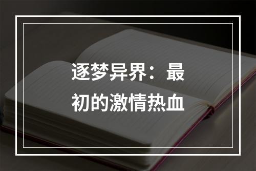 逐梦异界：最初的激情热血