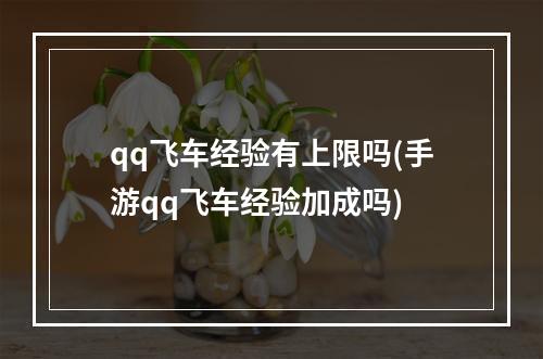 qq飞车经验有上限吗(手游qq飞车经验加成吗)