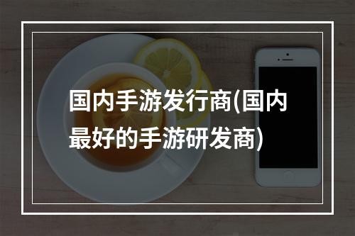 国内手游发行商(国内最好的手游研发商)