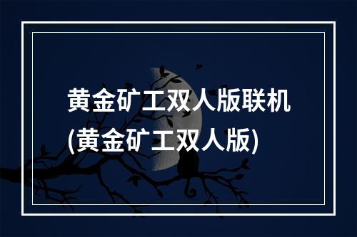 黄金矿工双人版联机(黄金矿工双人版)