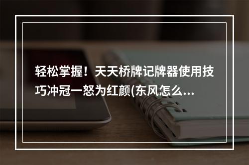 轻松掌握！天天桥牌记牌器使用技巧冲冠一怒为红颜(东风怎么种牌)