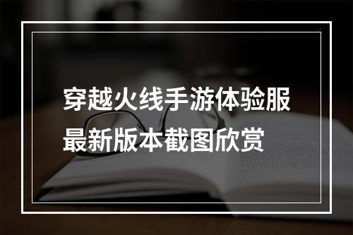 穿越火线手游体验服最新版本截图欣赏