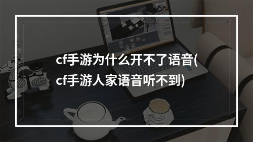 cf手游为什么开不了语音(cf手游人家语音听不到)