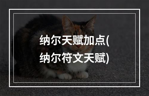 纳尔天赋加点(纳尔符文天赋)