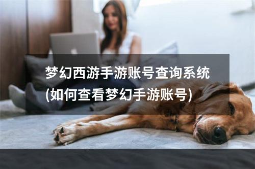 梦幻西游手游账号查询系统(如何查看梦幻手游账号)