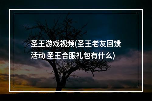 圣王游戏视频(圣王老友回馈活动 圣王合服礼包有什么)