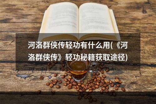 河洛群侠传轻功有什么用(《河洛群侠传》轻功秘籍获取途径)