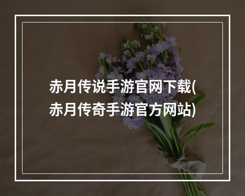 赤月传说手游官网下载(赤月传奇手游官方网站)