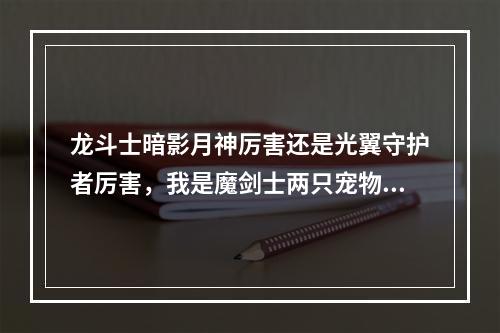 龙斗士暗影月神厉害还是光翼守护者厉害，我是魔剑士两只宠物都有(魔剑守护者)