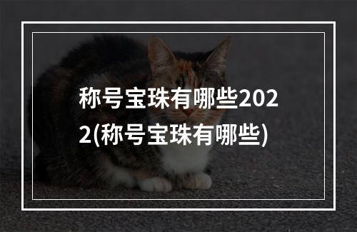 称号宝珠有哪些2022(称号宝珠有哪些)