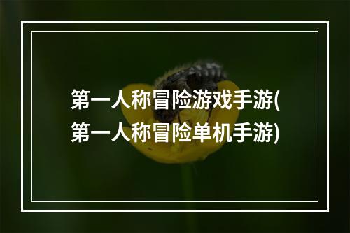 第一人称冒险游戏手游(第一人称冒险单机手游)