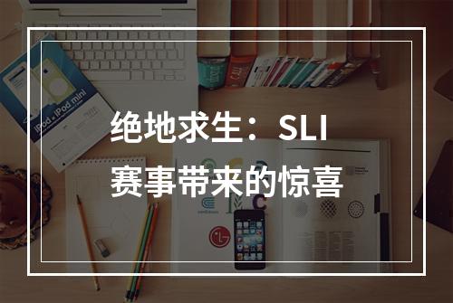 绝地求生：SLI赛事带来的惊喜