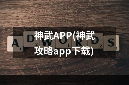 神武APP(神武攻略app下载)