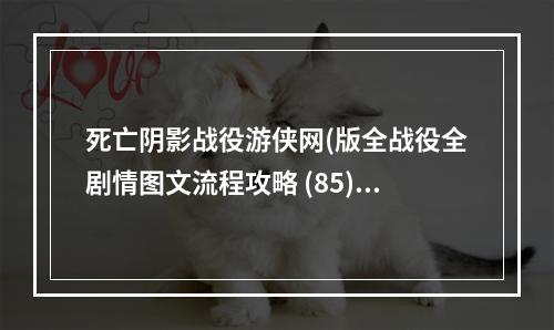 死亡阴影战役游侠网(版全战役全剧情图文流程攻略 (85)   死亡阴影战役勇者无敌)