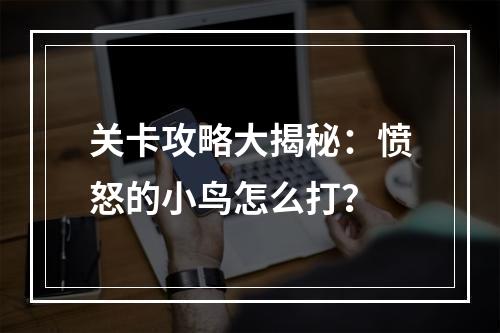 关卡攻略大揭秘：愤怒的小鸟怎么打？