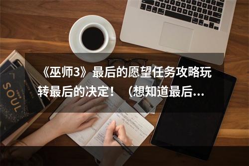 《巫师3》最后的愿望任务攻略玩转最后的决定！（想知道最后该怎么选？看这里！）