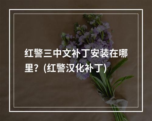 红警三中文补丁安装在哪里？(红警汉化补丁)