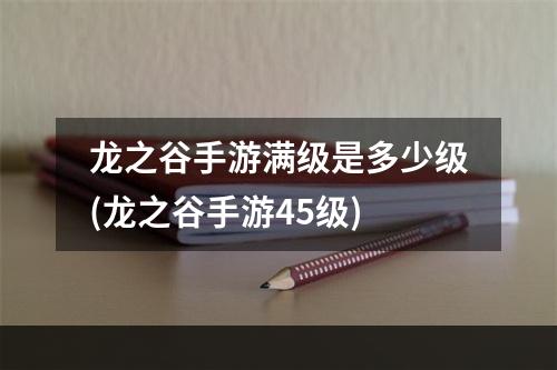 龙之谷手游满级是多少级(龙之谷手游45级)