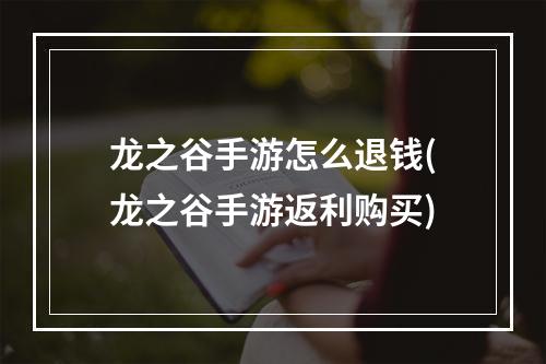 龙之谷手游怎么退钱(龙之谷手游返利购买)