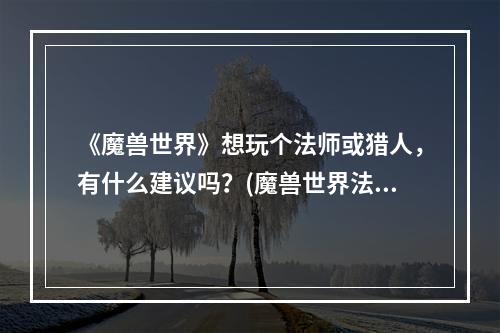 《魔兽世界》想玩个法师或猎人，有什么建议吗？(魔兽世界法师吧)