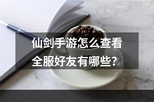 仙剑手游怎么查看全服好友有哪些？