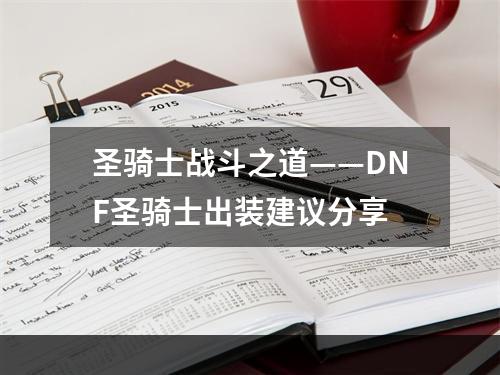 圣骑士战斗之道——DNF圣骑士出装建议分享